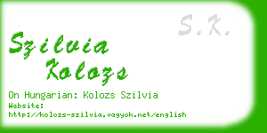 szilvia kolozs business card